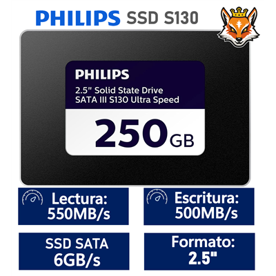 Philips S130 250GB SSD 2.5" SATA 6GB/s 550MB/s