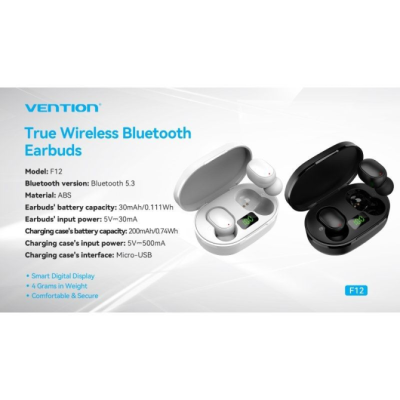 Auriculares Bluetooth Vention Tiny T16 F12W0 con estuche de