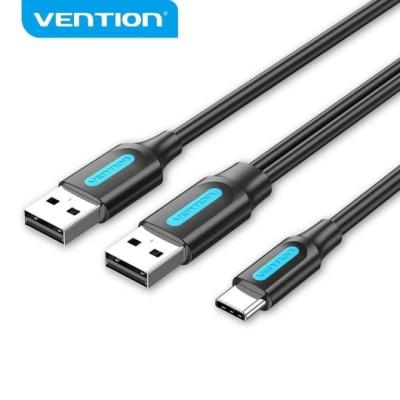 Cable USB 2.0 Vention CQKBF/ USB Tipo-C Macho - 2x USB