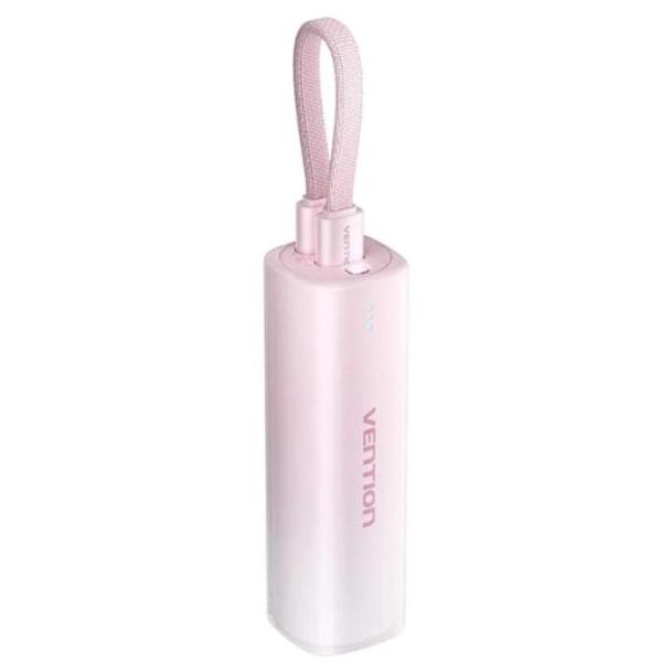 Powerbank 5000mAh Vention FHWR0/ 20W/ Wireless/ Rosa