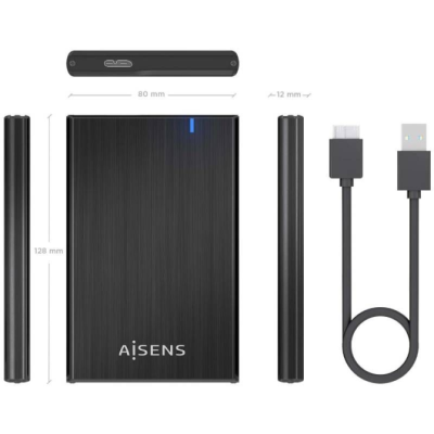 Caja Externa para Disco Duro de 2.5' Aisens ASE-2528B/ USB 3.1