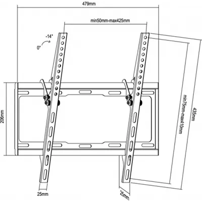 Soporte De Pared Orientable Equip Para Pantalla De 32"- 55"