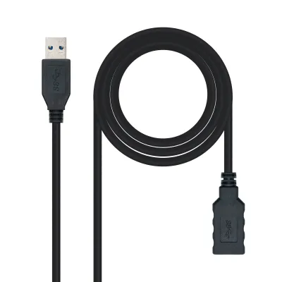 Cable Alargador USB 3.0 Nanocable 10.01.0902-BK/ USB Macho -