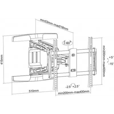 Soporte De Pared Orientable Equip Para Pantalla De 32"- 55"