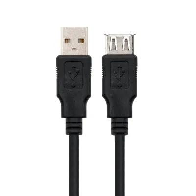 Cable Alargador USB Nanocable 10.01.0204-BK/ USB Macho - USB