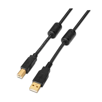 Cable USB 2.0 Impresora Aisens A101-0009/ USB Tipo-B Macho -