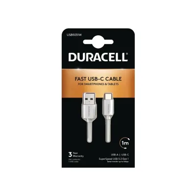 Cable USB 3.0 Tipo-C Duracell USB5031W/ USB Tipo-C Macho - USB
