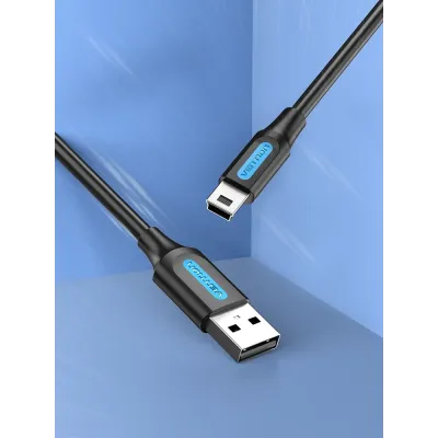 Cable USB 2.0 Vention COMBI/ USB Macho - MiniUSB Macho/ 3m/