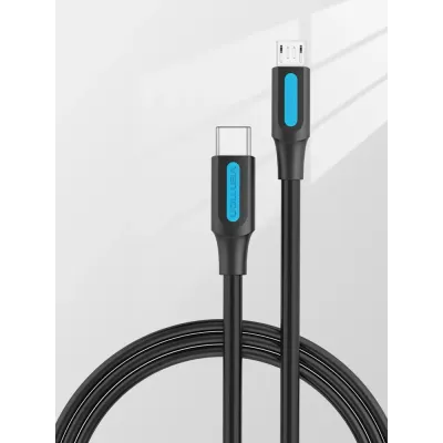 Cable USB 2.0 Tipo-C Vention COVBG/ USB Tipo-C Macho - MicroUSB