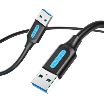 Cable USB 3.0 Vention CONBH/ USB Macho - USB Macho/ 2m/ Negro