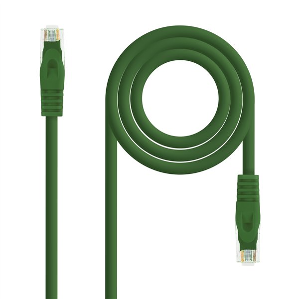 Nanocable Cable Red Latiguillo RJ45 LSZH CAT.6A UTP AWG24, Verde, 25 cm