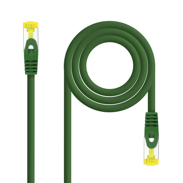 Nanocable Cable Red Latiguillo RJ45 LSZH CAT.6A SFTP AWG26, Verde, 30 cm