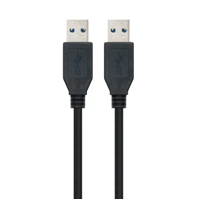 Cable USB 3.0 Nanocable 10.01.1001-BK/ USB Macho - USB Macho/