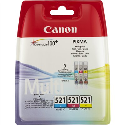 Canon 2934B010 cartucho de tinta 3 pieza(s) Original Cian