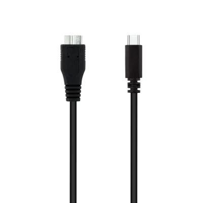 Cable USB 3.0 Nanocable 10.01.1201-BK/ USB Tipo-C Macho -