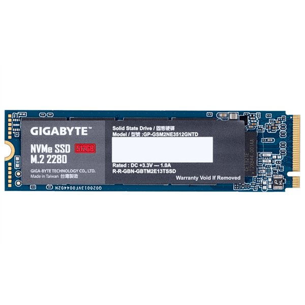 GIGABYTE GP-GSM2NE3512GNTD unidad de estado sólido 512 GB M.2 PCI Express 3.0 NVMe