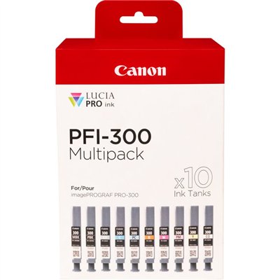 Canon PFI-300 cartucho de tinta 10 pieza(s) Original Negro