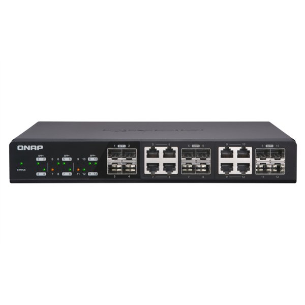 QNAP QSW-1208-8C switch No administrado Negro