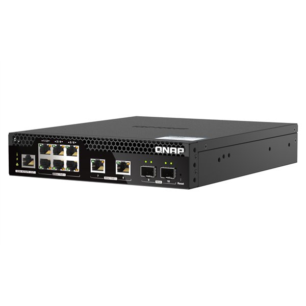 QNAP QSW-M2106PR-2S2T switch Gestionado L2 10G Ethernet (100/1000/10000) Energía sobre Ethernet (PoE) 1U Negro