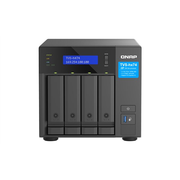 QNAP TVS-H474 NAS Torre Intel® Pentium® G7400 8 GB DDR4 QuTS hero Negro