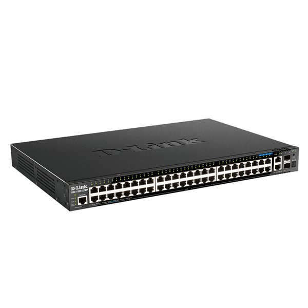 D-Link DGS-1520-52MP switch Gestionado L3 Gigabit Ethernet (10/100/1000) Energía sobre Ethernet (PoE) 1U Negro