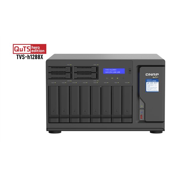 QNAP QuTS hero TVS-h1288X-W1250-16G Nas Intel Xeon W-1250 16GB, 12 bahías