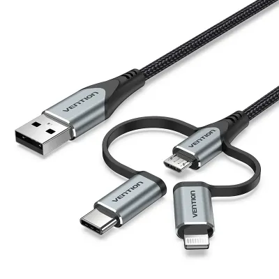 Cable USB Tipo-C Vention CQJHF/ USB Macho/ USB Tipo-C Macho -