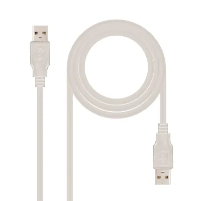 Cable USB 2.0 Nanocable 10.01.0303/ USB Macho - USB Macho/ 2m/