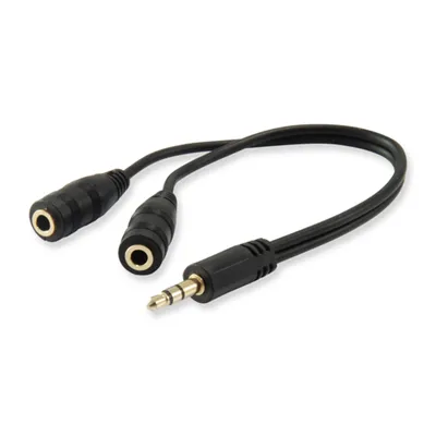 Cable Audio Mini Jack 3.5mm Macho A 2 Jack 3.5mm Hembra