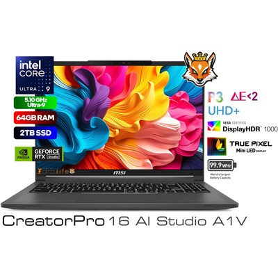 MSI Creator Pro 16 AI Studio A1VMG-096ES Intel Core Ultra