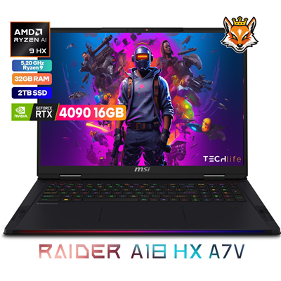 MSI Raider A18 HX A7VIG-011ES AMD Ryzen 9-7945HX 32GB 2TB RTX