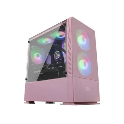 Caja Microatx Gaming Mars Gaming Mcz Pink Frontal Mesh Con