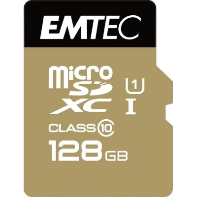 Memoria Sd Micro 128gb Emtec Elite Gold 85mb/s Sd + Adapter