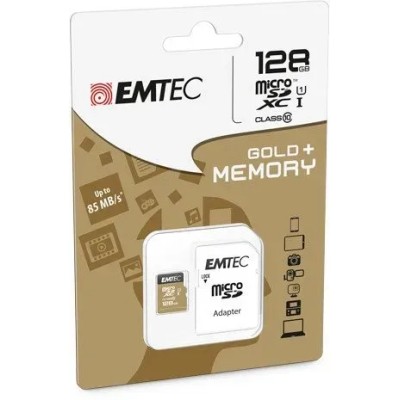 Memoria Sd Micro 128gb Emtec Elite Gold 85mb/s Sd + Adapter