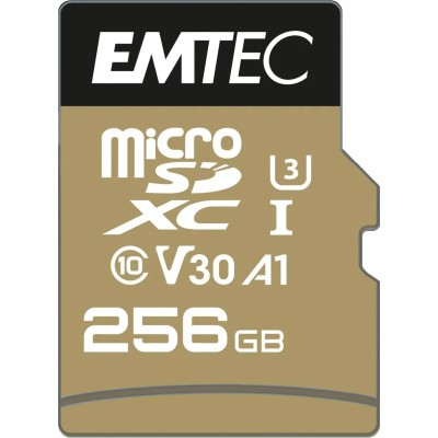 Memoria Sd Micro 256gb Emtec Speedin Pro 95mb/s Sd + Adapter