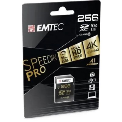 Memoria Sd Micro 256gb Emtec Speedin Pro 95mb/s Sd + Adapter