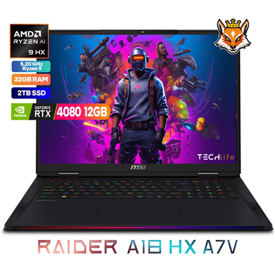 MSI Raider A18 HX A7VHG-009ES AMD Ryzen 9-7945HX 32GB 2TB RTX