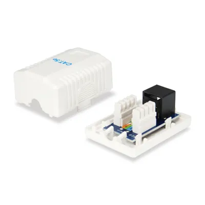 Roseta De Superficie Categoria 5e 1 Hembra Rj45 Color Blanco