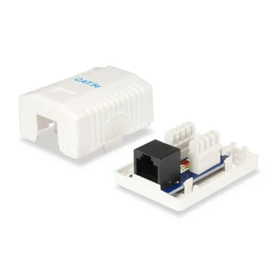 Roseta De Superficie Categoria 5e 1 Hembra Rj45 Color Blanco