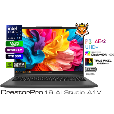 MSI CreatorPro 16 AI STUDIO A1VJG-209ES Intel Core Ultra 9-185H