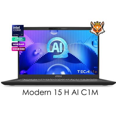 MSI Modern 15 H AI C1MG-035XES Intel Core Ultra 7-155H 16GB