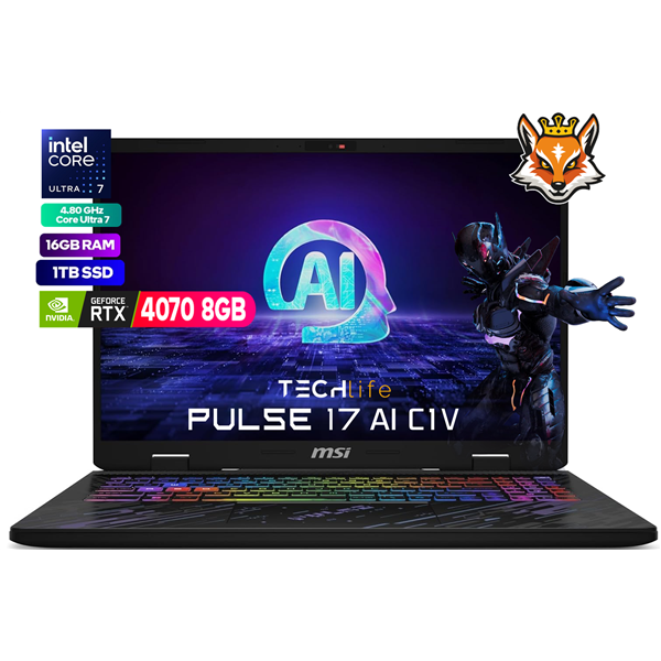 MSI Pulse 17 AI C1VGKG-041XES Intel Core Ultra 7-155H 16GB 1TB RTX 4070 8GB 17" 240Hz FreeDOS