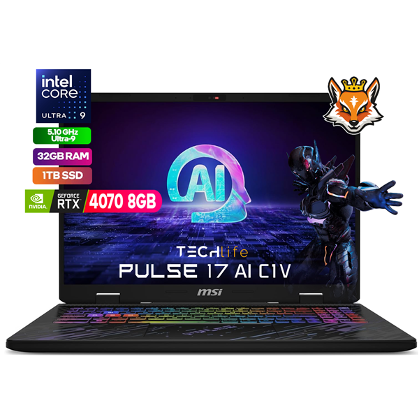 MSI Pulse 17 AI C1VGKG-039XES Intel Core Ultra 9-185H 32GB 1TB RTX 4070 8GB 17" 240Hz FreeDOS