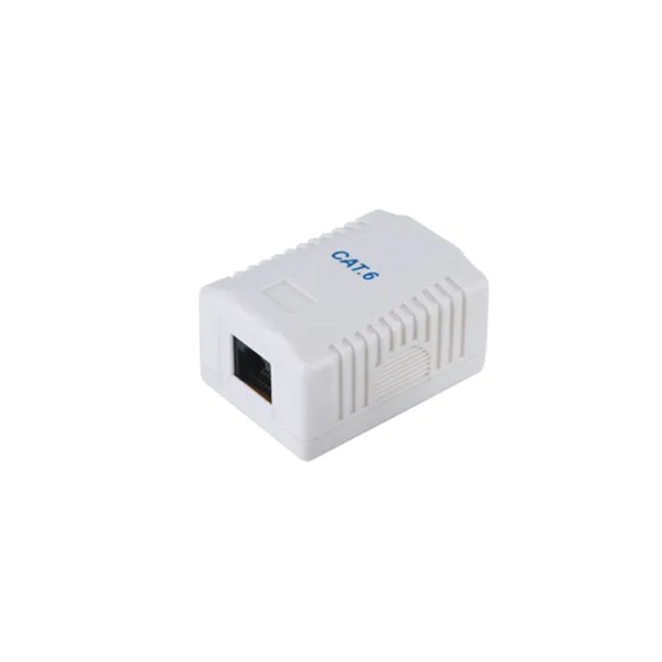 Roseta De Superficie Categoria 6 1 Hembra Rj45 Color Blanco