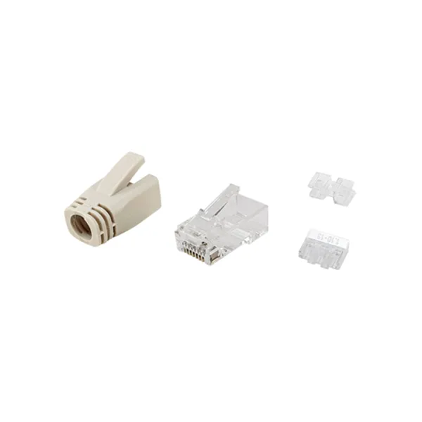 Kit 100 Conectores Rj45 Equip Categoria 6a 121176 Con Capuchon Y Guia