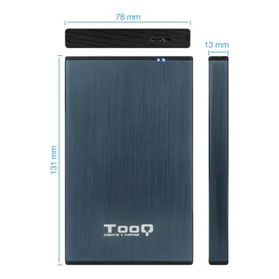 Caja Externa para Disco Duro de 2.5' TooQ TQE-2527PB/ USB 3.1