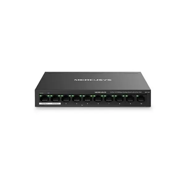 Switch Poe+ No Gestionable Mercusys Ms110p 10p 10/100 Con 8p Poe+ 65w Ethernet Mini Desktop