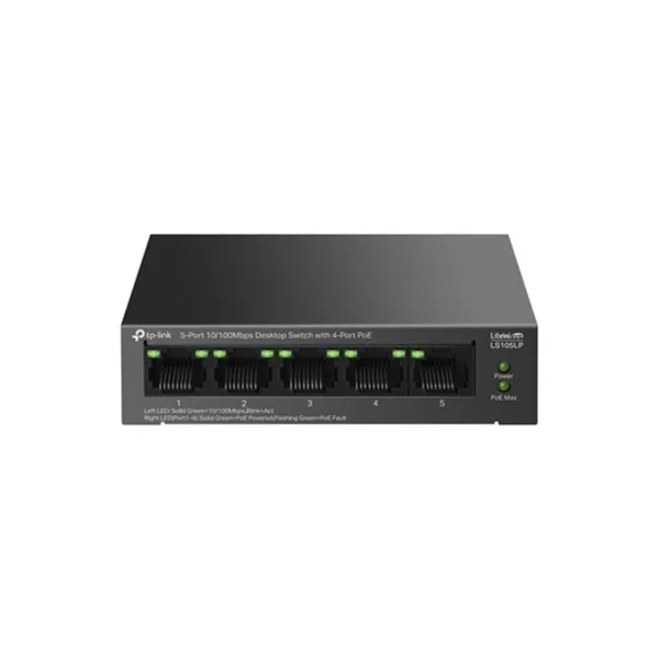 Switch No Gestionable Tp-link Ls105lp Litewave 5p 10/100 4p Poe+ Sobremesa Carcasa Metal No Rack