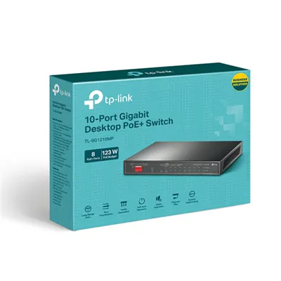 Switch Semigestionable Tp-link Sg1210mp 9p De Los Cuales 8p