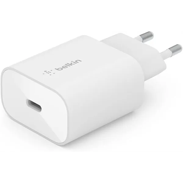 Belkin BoostCharge Cargador USB-C Carga RAPIDA 25W de pared, Blanco